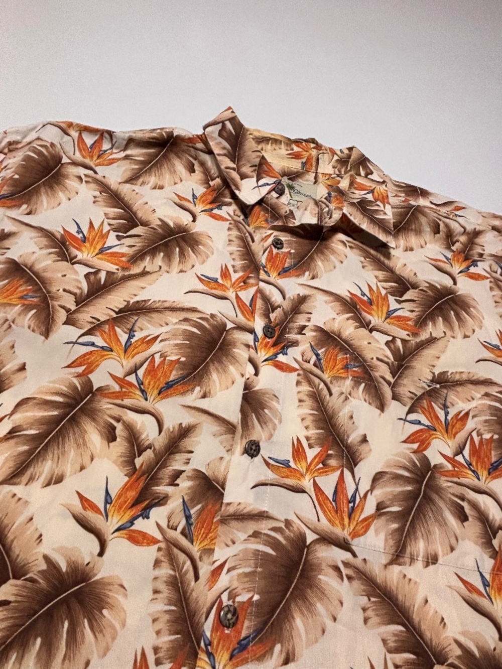 Mens Island Shore Button Down Hawaiian Tropical Cruise Shirt Size XL